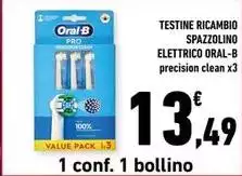 Oral b - Testine Ricambio Spazzolino Elettrico