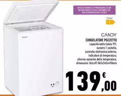 Candy - Congelatore Pozzetto Candy - Congelatore Pozzetto