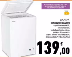 Candy - Congelatore Pozzetto Candy - Congelatore Pozzetto