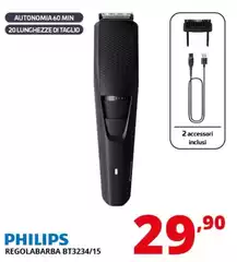 Philips - BEARDTRIMMER Series 3000 BT3234/15 Regolabarba