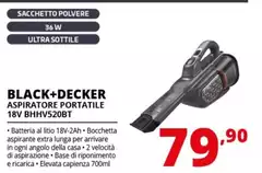 Black & Decker - Aspiratore Portatile 18V BHHV520BT