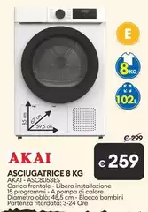 Akai - Asciugatrice 8 Kg ASC8053ES Akai - Asciugatrice 8 Kg ASC8053ES