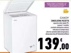 Candy - Congelatore Pozzetto Candy - Congelatore Pozzetto