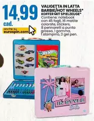 Latta Barbie/Hot Wheels Koffer Mit Spielzeuge