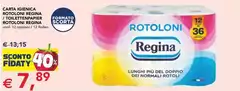 Regina - Carta Igienica Rotoloni /Tolotten/Per Rotoloni Regina - Carta Igienica Rotoloni /Tolotten/Per Rotoloni