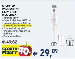 Moulinex - Mixer Ad Immersione Easy Chef
