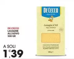 De Cecco - Lasagne All'Uovo De Cecco - Lasagne All'Uovo