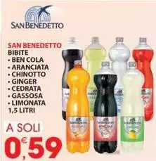 San Benedetto - Bibite/Ben Cola/Aranciata/Chinotto/Ginger/Cedrata/Gassoa/Limonata