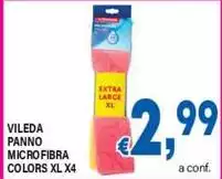 Vileda - Panno Microfibra Colors Xl X4