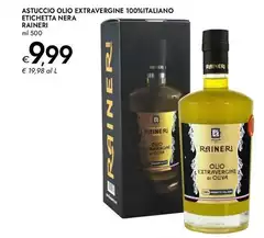 Raineri - Astuccio Olio Extravergine 100% Italiano Etichetta Nera Raineri - Astuccio Olio Extravergine 100% Italiano Etichetta Nera