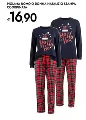 Pigiama Uomo O Donna Natalizio Stampa Coordinata