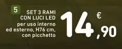 Set 3 Rami Con Luci Led