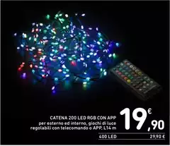 Luce - Catena 200 Led Rgb Con App