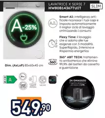 Haier - Lavatrice X Serie 7 HW80B14367TUIT Slim Haier - Lavatrice X Serie 7 HW80B14367TUIT Slim