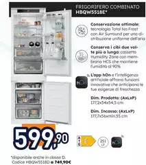 Haier - Frigorifero Combinato HBQW5518E Haier - Frigorifero Combinato HBQW5518E
