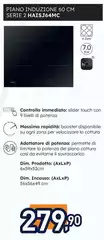 Haier - Serie 2 Incasso, Piano Cottura Induzione 60cm, 4 Fornello(i), Nero, HAISJ64MC Haier - Serie 2 Incasso, Piano Cottura Induzione 60cm, 4 Fornello(i), Nero, HAISJ64MC