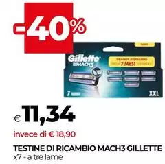 Gillette - Testine Di Ricambio Mach3 Gillette - Testine Di Ricambio Mach3