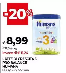 Humana - Latte Di Crescita 3 Pro Balance