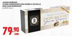 Serrano - Jamon  12 Mesi Confezione Con Morsa E Coltello Don Juan Rodriguez