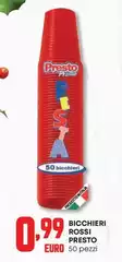 Presto - Bicchieri Rossi Presto - Bicchieri Rossi