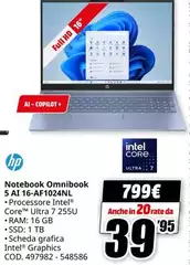 HP - Notebook Omnibook 5 AI 16-AF1024NL