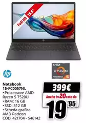 HP - Notebook 15-FC0057NL
