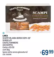 Lines - Scampi Irlanda Bordo Semi-IQF Surgelati Casteltownbere