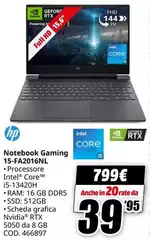 HP - Notebook Gaming 15-FA2016NL HP - Notebook Gaming 15-FA2016NL