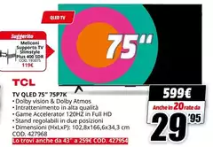 TCL - Tv Qled 75" 75P7K TCL - Tv Qled 75" 75P7K