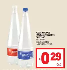 Acqua Minerale Naturale/frizzante Acqua Minerale Naturale/frizzante