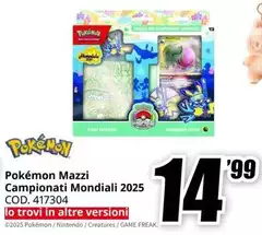 Pokémon - Pokemon Mazzi Campionati Mondiali 2025 Cod. 417304 Pokémon - Pokemon Mazzi Campionati Mondiali 2025 Cod. 417304