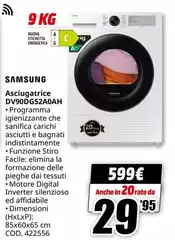Samsung - Asciugatrice DV90DGS2A0AH