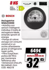 Bosch - Asciugatrice WQG233001