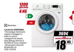Electrolux - Lavatrice Ew65526a Electrolux - Lavatrice Ew65526a