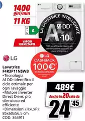 LG - Lavatrice F4R3P11NSWB LG - Lavatrice F4R3P11NSWB