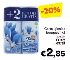 Foxy - Carta Igienica Bouquet 4+2 Pezzi