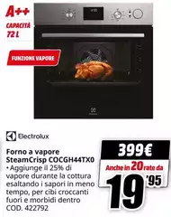 Electrolux - Forno A Vapore Steamcrisp COCGH44TX0 Electrolux - Forno A Vapore Steamcrisp COCGH44TX0