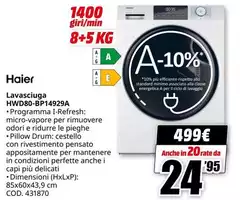 Haier - Lavasciuga HWD80-BP14929A Haier - Lavasciuga HWD80-BP14929A