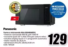 Panasonic - Forno A Microonde NN-K36NBMEPG Panasonic - Forno A Microonde NN-K36NBMEPG