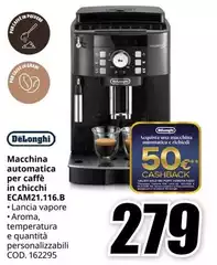 De Longhi - Macchina Automatica Per Caffè In Chicchi Ecam21.116.b De Longhi - Macchina Automatica Per Caffè In Chicchi Ecam21.116.b
