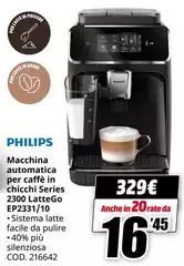 Philips - Macchina Automatica Per Caffe In Chicchi Series 2300 LatteGo EP2331/10 Philips - Macchina Automatica Per Caffe In Chicchi Series 2300 LatteGo EP2331/10