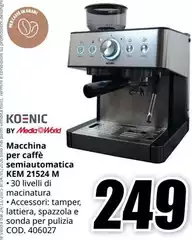 Koenic - Macchina Per Caffè Semiautomatica 21524 M Koenic - Macchina Per Caffè Semiautomatica 21524 M