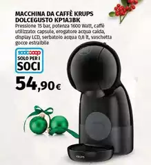 Krups - Macchina Da Caffè Dolcegusto KP10A3BK Krups - Macchina Da Caffè Dolcegusto KP10A3BK