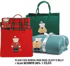 Irge - Plaid Con Borsa Mod. Eliot O Billy Irge - Plaid Con Borsa Mod. Eliot O Billy