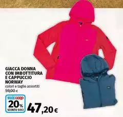 Norway - Giacca Donna Con Imbottitura E Cappuccio Norway - Giacca Donna Con Imbottitura E Cappuccio