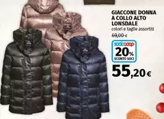 Lonsdale - Giaccone Donna A Collo Alto Lonsdale - Giaccone Donna A Collo Alto