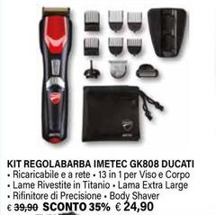 Imetec - GK 808 CIRCUIT Nero, Rosso, Argento Ricaricabile