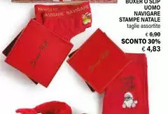 Navigare - Confezione Boxer O Slip Uomo Stampe Natale Navigare - Confezione Boxer O Slip Uomo Stampe Natale