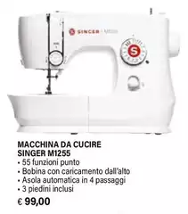 Singer - Macchina Da Cucire M1255 Singer - Macchina Da Cucire M1255