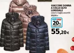 Lonsdale - Giaccone Donna A Collo Alto